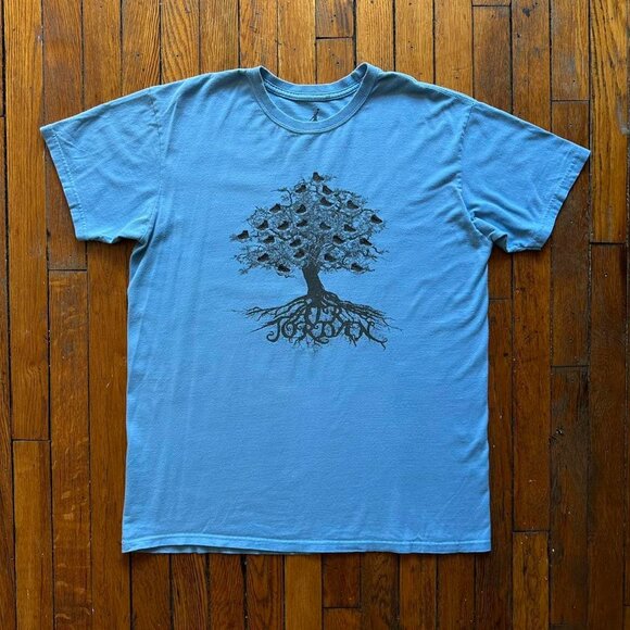 Vintage Y2K 2008 Jordan Nike History Shoe Family‎ Tree T Shirt Men Large Blue - Picture 1 of 8